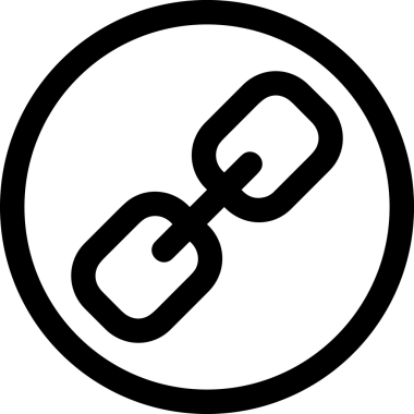 Zincir simgesi PNG biçimi basit siyah ve beyaz vektör illüstrasyonunda bağlantı birliği güvenlik ve gücünü temsil eden dijital tasarım kullanıcı arayüzü için mükemmel modern uygulama logosu minimal web ögesi