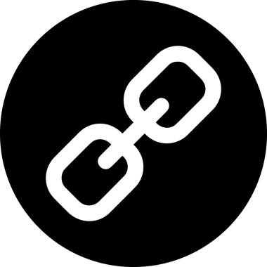 Zincir simgesi PNG biçimi basit siyah ve beyaz vektör illüstrasyonunda bağlantı birliği güvenlik ve gücünü temsil eden dijital tasarım kullanıcı arayüzü için mükemmel modern uygulama logosu minimal web ögesi