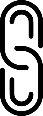 Zincir simgesi PNG biçimi basit siyah ve beyaz vektör illüstrasyonunda bağlantı birliği güvenlik ve gücünü temsil eden dijital tasarım kullanıcı arayüzü için mükemmel modern uygulama logosu minimal web ögesi