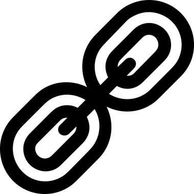 Zincir simgesi PNG biçimi basit siyah ve beyaz vektör illüstrasyonunda bağlantı birliği güvenlik ve gücünü temsil eden dijital tasarım kullanıcı arayüzü için mükemmel modern uygulama logosu minimal web ögesi