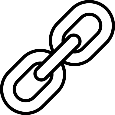 Zincir simgesi PNG biçimi basit siyah ve beyaz vektör illüstrasyonunda bağlantı birliği güvenlik ve gücünü temsil eden dijital tasarım kullanıcı arayüzü için mükemmel modern uygulama logosu minimal web ögesi