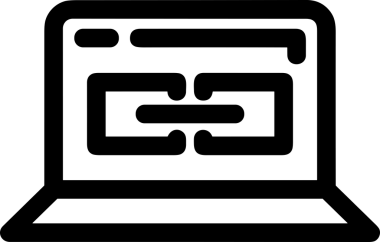 Zincir simgesi PNG biçimi basit siyah ve beyaz vektör illüstrasyonunda bağlantı birliği güvenlik ve gücünü temsil eden dijital tasarım kullanıcı arayüzü için mükemmel modern uygulama logosu minimal web ögesi