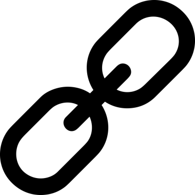 Zincir simgesi PNG biçimi basit siyah ve beyaz vektör illüstrasyonunda bağlantı birliği güvenlik ve gücünü temsil eden dijital tasarım kullanıcı arayüzü için mükemmel modern uygulama logosu minimal web ögesi