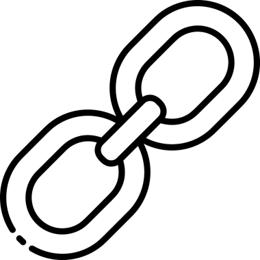 Zincir simgesi PNG biçimi basit siyah ve beyaz vektör illüstrasyonunda bağlantı birliği güvenlik ve gücünü temsil eden dijital tasarım kullanıcı arayüzü için mükemmel modern uygulama logosu minimal web ögesi