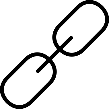 Zincir simgesi PNG biçimi basit siyah ve beyaz vektör illüstrasyonunda bağlantı birliği güvenlik ve gücünü temsil eden dijital tasarım kullanıcı arayüzü için mükemmel modern uygulama logosu minimal web ögesi