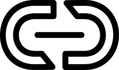 Zincir simgesi PNG biçimi basit siyah ve beyaz vektör illüstrasyonunda bağlantı birliği güvenlik ve gücünü temsil eden dijital tasarım kullanıcı arayüzü için mükemmel modern uygulama logosu minimal web ögesi