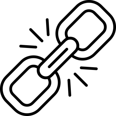 Zincir simgesi PNG biçimi basit siyah ve beyaz vektör illüstrasyonunda bağlantı birliği güvenlik ve gücünü temsil eden dijital tasarım kullanıcı arayüzü için mükemmel modern uygulama logosu minimal web ögesi