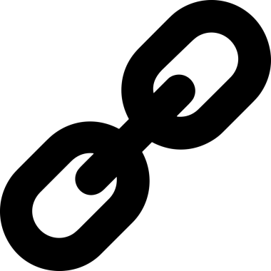 Zincir simgesi PNG biçimi basit siyah ve beyaz vektör illüstrasyonunda bağlantı birliği güvenlik ve gücünü temsil eden dijital tasarım kullanıcı arayüzü için mükemmel modern uygulama logosu minimal web ögesi