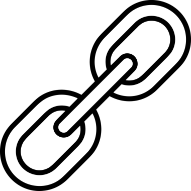 Zincir simgesi PNG biçimi basit siyah ve beyaz vektör illüstrasyonunda bağlantı birliği güvenlik ve gücünü temsil eden dijital tasarım kullanıcı arayüzü için mükemmel modern uygulama logosu minimal web ögesi