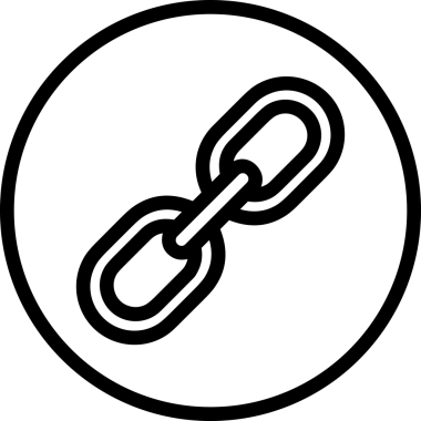 Zincir simgesi PNG biçimi basit siyah ve beyaz vektör illüstrasyonunda bağlantı birliği güvenlik ve gücünü temsil eden dijital tasarım kullanıcı arayüzü için mükemmel modern uygulama logosu minimal web ögesi