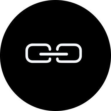 Zincir simgesi PNG biçimi basit siyah ve beyaz vektör illüstrasyonunda bağlantı birliği güvenlik ve gücünü temsil eden dijital tasarım kullanıcı arayüzü için mükemmel modern uygulama logosu minimal web ögesi