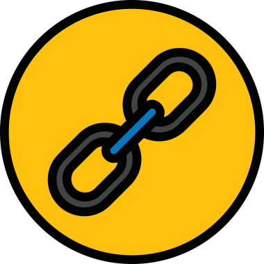 Zincir simgesi PNG biçimi basit siyah ve beyaz vektör illüstrasyonunda bağlantı birliği güvenlik ve gücünü temsil eden dijital tasarım kullanıcı arayüzü için mükemmel modern uygulama logosu minimal web ögesi