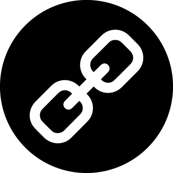 Zincir simgesi PNG biçimi basit siyah ve beyaz vektör illüstrasyonunda bağlantı birliği güvenlik ve gücünü temsil eden dijital tasarım kullanıcı arayüzü için mükemmel modern uygulama logosu minimal web ögesi