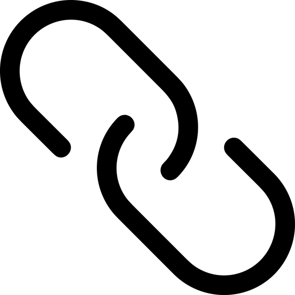 Zincir simgesi PNG biçimi basit siyah ve beyaz vektör illüstrasyonunda bağlantı birliği güvenlik ve gücünü temsil eden dijital tasarım kullanıcı arayüzü için mükemmel modern uygulama logosu minimal web ögesi