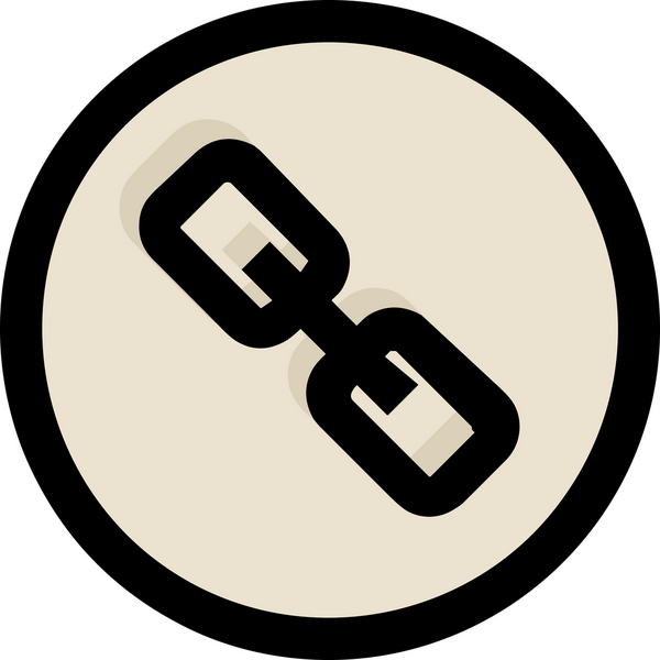 Zincir simgesi PNG biçimi basit siyah ve beyaz vektör illüstrasyonunda bağlantı birliği güvenlik ve gücünü temsil eden dijital tasarım kullanıcı arayüzü için mükemmel modern uygulama logosu minimal web ögesi