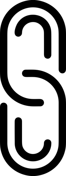 Zincir simgesi PNG biçimi basit siyah ve beyaz vektör illüstrasyonunda bağlantı birliği güvenlik ve gücünü temsil eden dijital tasarım kullanıcı arayüzü için mükemmel modern uygulama logosu minimal web ögesi