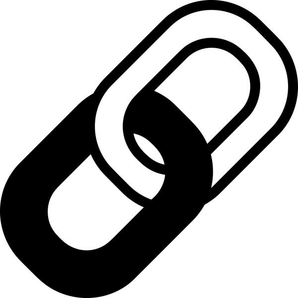 Zincir simgesi PNG biçimi basit siyah ve beyaz vektör illüstrasyonunda bağlantı birliği güvenlik ve gücünü temsil eden dijital tasarım kullanıcı arayüzü için mükemmel modern uygulama logosu minimal web ögesi