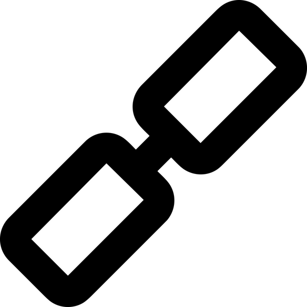 Zincir simgesi PNG biçimi basit siyah ve beyaz vektör illüstrasyonunda bağlantı birliği güvenlik ve gücünü temsil eden dijital tasarım kullanıcı arayüzü için mükemmel modern uygulama logosu minimal web ögesi