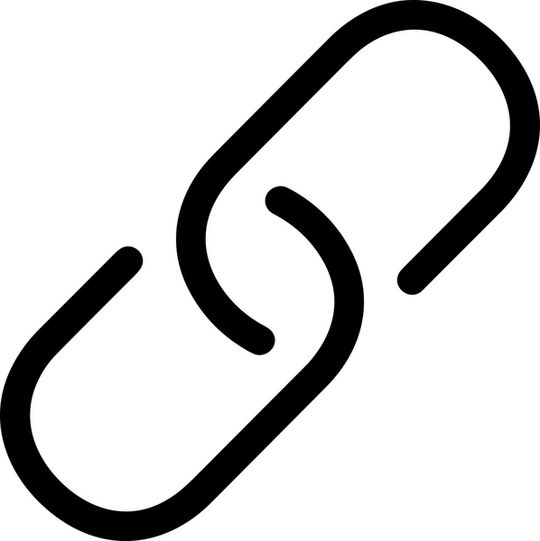 Zincir simgesi PNG biçimi basit siyah ve beyaz vektör illüstrasyonunda bağlantı birliği güvenlik ve gücünü temsil eden dijital tasarım kullanıcı arayüzü için mükemmel modern uygulama logosu minimal web ögesi