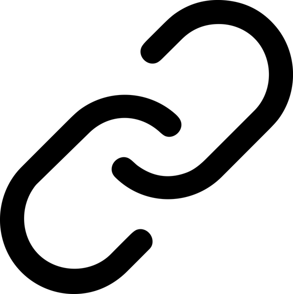 Zincir simgesi PNG biçimi basit siyah ve beyaz vektör illüstrasyonunda bağlantı birliği güvenlik ve gücünü temsil eden dijital tasarım kullanıcı arayüzü için mükemmel modern uygulama logosu minimal web ögesi