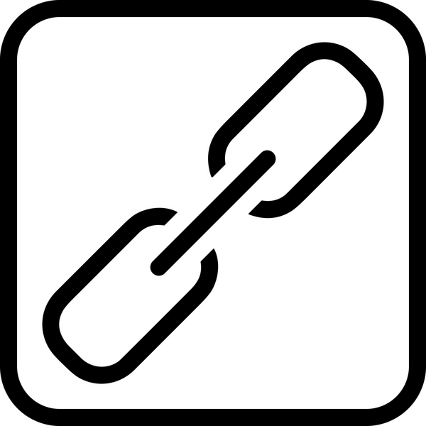 Zincir simgesi PNG biçimi basit siyah ve beyaz vektör illüstrasyonunda bağlantı birliği güvenlik ve gücünü temsil eden dijital tasarım kullanıcı arayüzü için mükemmel modern uygulama logosu minimal web ögesi