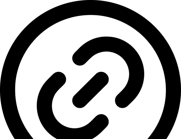 Zincir simgesi PNG biçimi basit siyah ve beyaz vektör illüstrasyonunda bağlantı birliği güvenlik ve gücünü temsil eden dijital tasarım kullanıcı arayüzü için mükemmel modern uygulama logosu minimal web ögesi