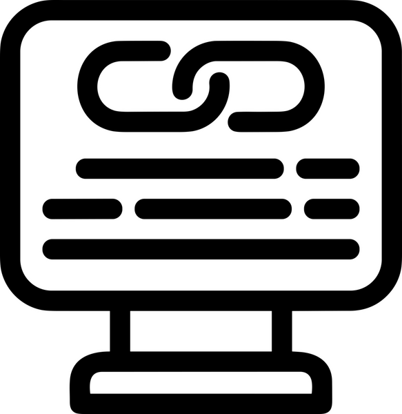 Zincir simgesi PNG biçimi basit siyah ve beyaz vektör illüstrasyonunda bağlantı birliği güvenlik ve gücünü temsil eden dijital tasarım kullanıcı arayüzü için mükemmel modern uygulama logosu minimal web ögesi