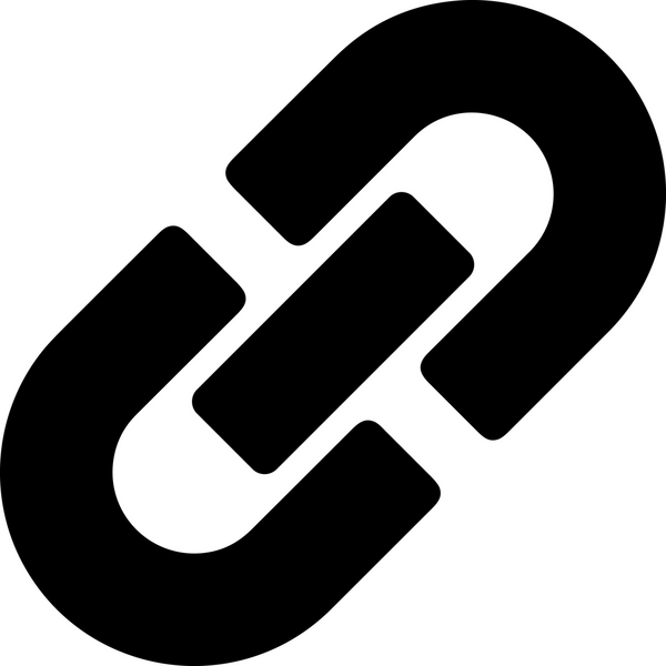 Zincir simgesi PNG biçimi basit siyah ve beyaz vektör illüstrasyonunda bağlantı birliği güvenlik ve gücünü temsil eden dijital tasarım kullanıcı arayüzü için mükemmel modern uygulama logosu minimal web ögesi