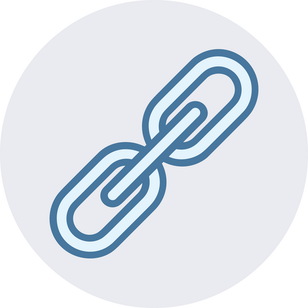 Zincir simgesi PNG biçimi basit siyah ve beyaz vektör illüstrasyonunda bağlantı birliği güvenlik ve gücünü temsil eden dijital tasarım kullanıcı arayüzü için mükemmel modern uygulama logosu minimal web ögesi