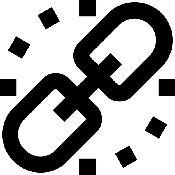 Zincir simgesi PNG biçimi basit siyah ve beyaz vektör illüstrasyonunda bağlantı birliği güvenlik ve gücünü temsil eden dijital tasarım kullanıcı arayüzü için mükemmel modern uygulama logosu minimal web ögesi