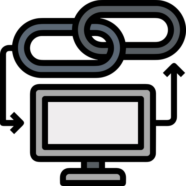 Zincir simgesi PNG biçimi basit siyah ve beyaz vektör illüstrasyonunda bağlantı birliği güvenlik ve gücünü temsil eden dijital tasarım kullanıcı arayüzü için mükemmel modern uygulama logosu minimal web ögesi