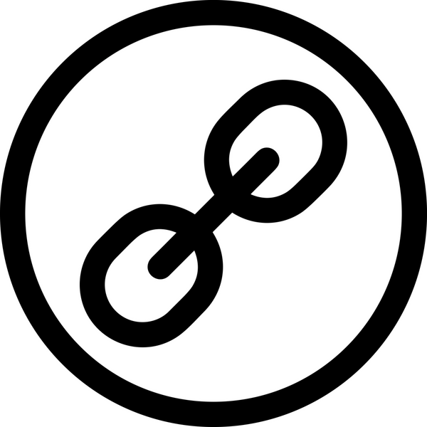 Zincir simgesi PNG biçimi basit siyah ve beyaz vektör illüstrasyonunda bağlantı birliği güvenlik ve gücünü temsil eden dijital tasarım kullanıcı arayüzü için mükemmel modern uygulama logosu minimal web ögesi