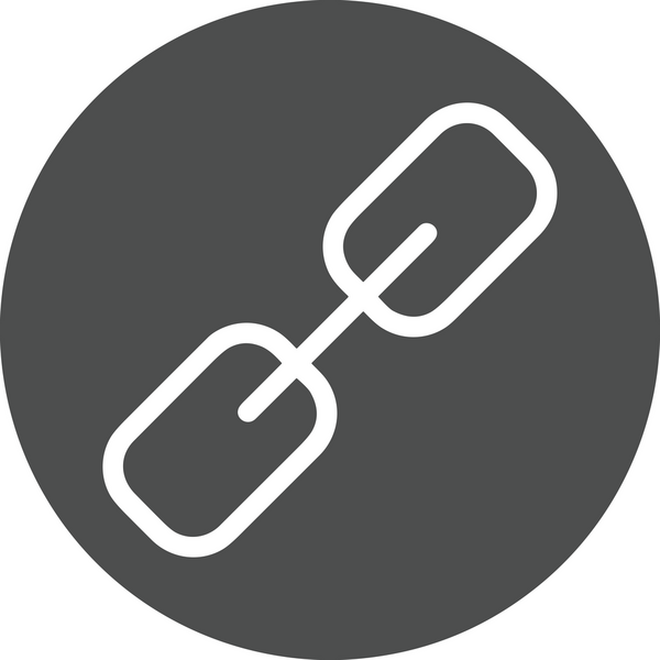 Zincir simgesi PNG biçimi basit siyah ve beyaz vektör illüstrasyonunda bağlantı birliği güvenlik ve gücünü temsil eden dijital tasarım kullanıcı arayüzü için mükemmel modern uygulama logosu minimal web ögesi