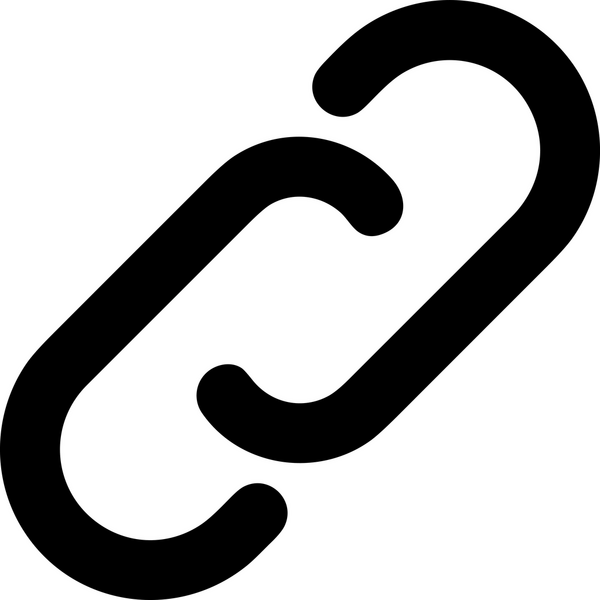 Zincir simgesi PNG biçimi basit siyah ve beyaz vektör illüstrasyonunda bağlantı birliği güvenlik ve gücünü temsil eden dijital tasarım kullanıcı arayüzü için mükemmel modern uygulama logosu minimal web ögesi