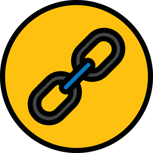 Zincir simgesi PNG biçimi basit siyah ve beyaz vektör illüstrasyonunda bağlantı birliği güvenlik ve gücünü temsil eden dijital tasarım kullanıcı arayüzü için mükemmel modern uygulama logosu minimal web ögesi