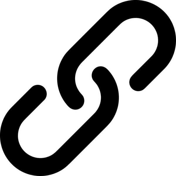 Zincir simgesi PNG biçimi basit siyah ve beyaz vektör illüstrasyonunda bağlantı birliği güvenlik ve gücünü temsil eden dijital tasarım kullanıcı arayüzü için mükemmel modern uygulama logosu minimal web ögesi