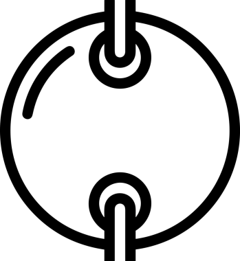 Zincir simgesi PNG biçimi basit siyah ve beyaz vektör illüstrasyonunda bağlantı birliği güvenlik ve gücünü temsil eden dijital tasarım kullanıcı arayüzü için mükemmel modern uygulama logosu minimal web ögesi