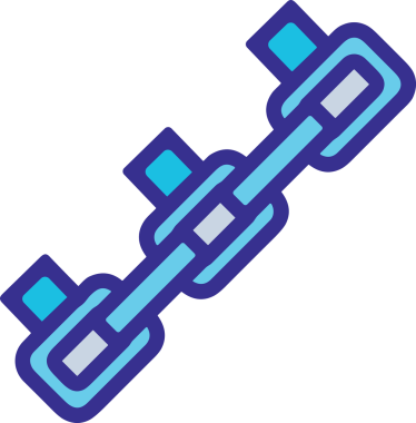 Zincir simgesi PNG biçimi basit siyah ve beyaz vektör illüstrasyonunda bağlantı birliği güvenlik ve gücünü temsil eden dijital tasarım kullanıcı arayüzü için mükemmel modern uygulama logosu minimal web ögesi