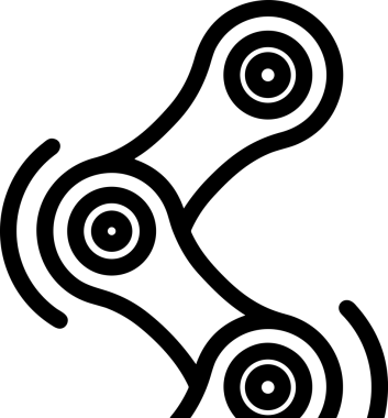 Zincir simgesi PNG biçimi basit siyah ve beyaz vektör illüstrasyonunda bağlantı birliği güvenlik ve gücünü temsil eden dijital tasarım kullanıcı arayüzü için mükemmel modern uygulama logosu minimal web ögesi