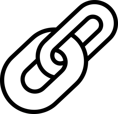 Zincir simgesi PNG biçimi basit siyah ve beyaz vektör illüstrasyonunda bağlantı birliği güvenlik ve gücünü temsil eden dijital tasarım kullanıcı arayüzü için mükemmel modern uygulama logosu minimal web ögesi