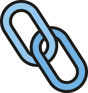 Zincir simgesi PNG biçimi basit siyah ve beyaz vektör illüstrasyonunda bağlantı birliği güvenlik ve gücünü temsil eden dijital tasarım kullanıcı arayüzü için mükemmel modern uygulama logosu minimal web ögesi