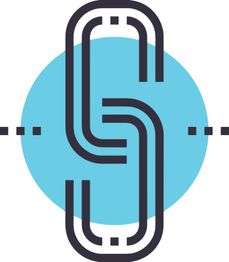 Zincir simgesi PNG biçimi basit siyah ve beyaz vektör illüstrasyonunda bağlantı birliği güvenlik ve gücünü temsil eden dijital tasarım kullanıcı arayüzü için mükemmel modern uygulama logosu minimal web ögesi