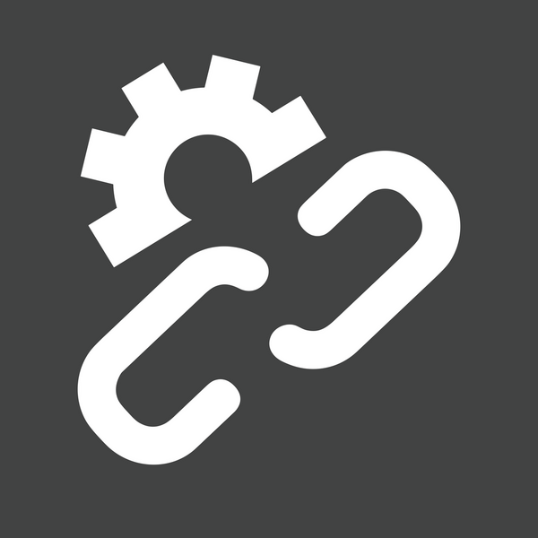 Zincir simgesi PNG biçimi basit siyah ve beyaz vektör illüstrasyonunda bağlantı birliği güvenlik ve gücünü temsil eden dijital tasarım kullanıcı arayüzü için mükemmel modern uygulama logosu minimal web ögesi