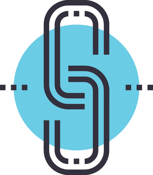 Zincir simgesi PNG biçimi basit siyah ve beyaz vektör illüstrasyonunda bağlantı birliği güvenlik ve gücünü temsil eden dijital tasarım kullanıcı arayüzü için mükemmel modern uygulama logosu minimal web ögesi