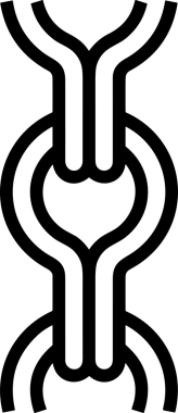 Zincir simgesi PNG biçimi basit siyah ve beyaz vektör illüstrasyonunda bağlantı birliği güvenlik ve gücünü temsil eden dijital tasarım kullanıcı arayüzü için mükemmel modern uygulama logosu minimal web ögesi