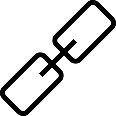 Zincir simgesi PNG biçimi basit siyah ve beyaz vektör illüstrasyonunda bağlantı birliği güvenlik ve gücünü temsil eden dijital tasarım kullanıcı arayüzü için mükemmel modern uygulama logosu minimal web ögesi