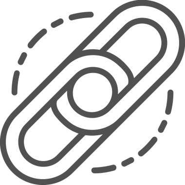 Zincir simgesi PNG biçimi basit siyah ve beyaz vektör illüstrasyonunda bağlantı birliği güvenlik ve gücünü temsil eden dijital tasarım kullanıcı arayüzü için mükemmel modern uygulama logosu minimal web ögesi