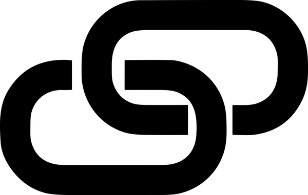 Zincir simgesi PNG biçimi basit siyah ve beyaz vektör illüstrasyonunda bağlantı birliği güvenlik ve gücünü temsil eden dijital tasarım kullanıcı arayüzü için mükemmel modern uygulama logosu minimal web ögesi