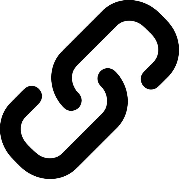 Zincir simgesi PNG biçimi basit siyah ve beyaz vektör illüstrasyonunda bağlantı birliği güvenlik ve gücünü temsil eden dijital tasarım kullanıcı arayüzü için mükemmel modern uygulama logosu minimal web ögesi