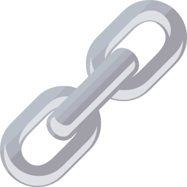 Zincir simgesi PNG biçimi basit siyah ve beyaz vektör illüstrasyonunda bağlantı birliği güvenlik ve gücünü temsil eden dijital tasarım kullanıcı arayüzü için mükemmel modern uygulama logosu minimal web ögesi